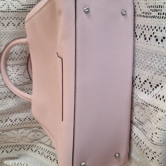 CALVIN KLEIN Pink Satchel with Silver Clasp and Saffiano Leather - Picture 8 of 9